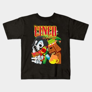 cinco de mayo skull party Kids T-Shirt